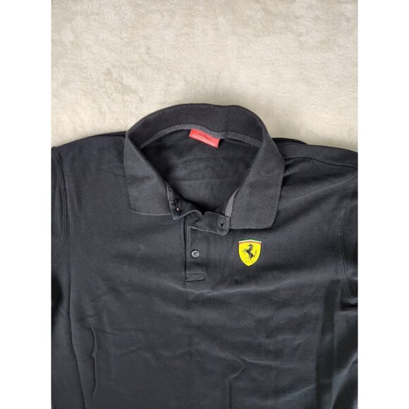 Ferrari Scuderia Mens Polo Shirt Size Medium Black Logo Licensed Etihad Airways - Picture 4 of 16